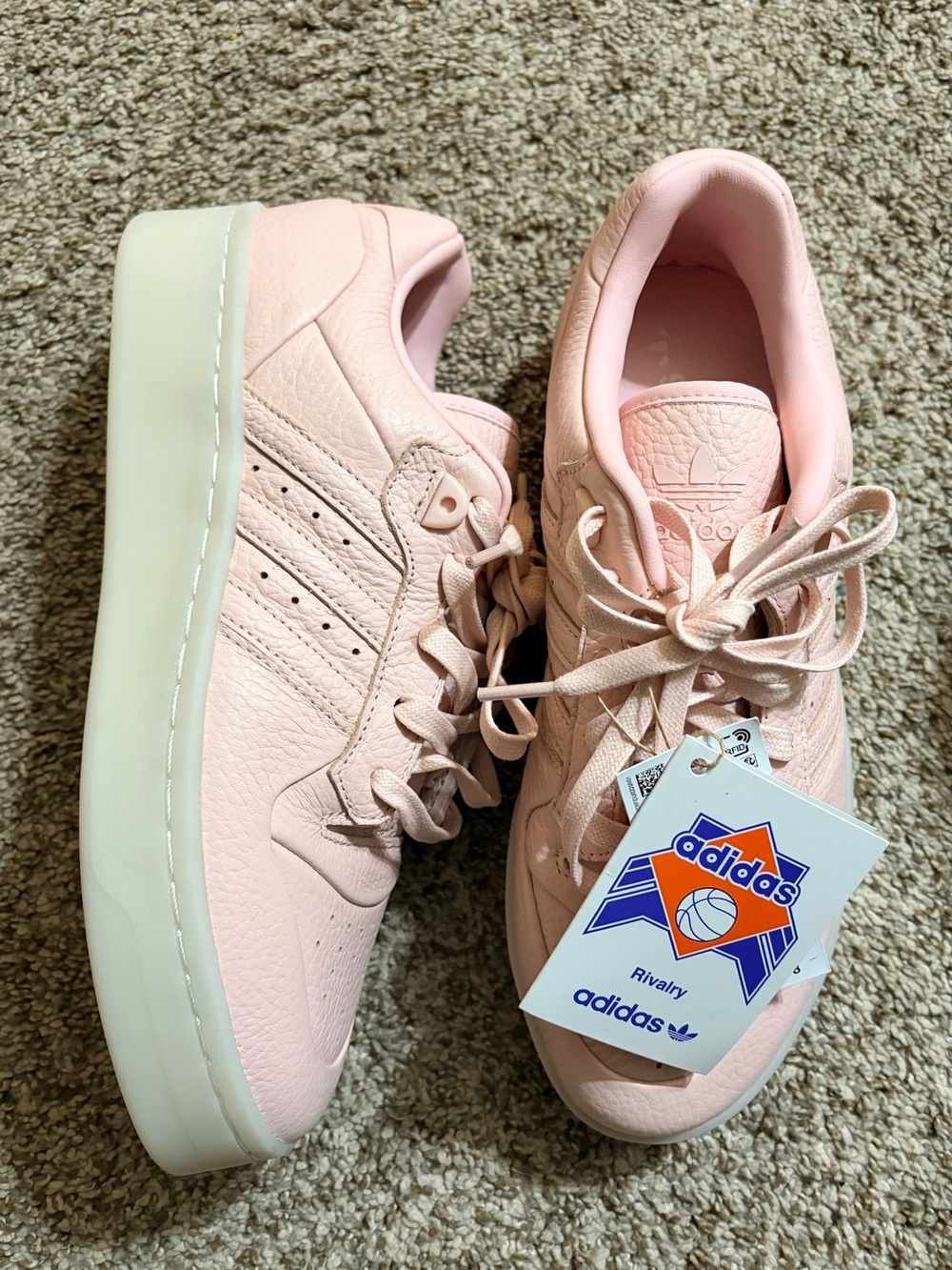 adidas Women's Pale Pink Platform Sneakers